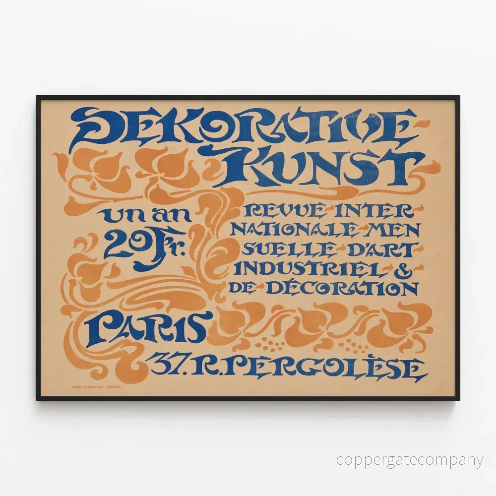 Vintageposter för dekorativ konst - Internationell tidskrift för industriell konst och dekoration