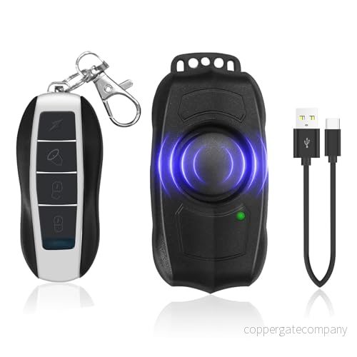 Cykellarm med fjärrkontroll, USB uppladdningsbart, vattentätt stöldskydd vibrationssensor larm, cykel elscooter motorcykel larm superljud 120 dB 5065017753054