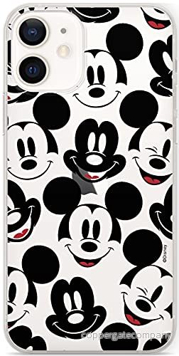 ERT GROUP mobiltelefonfodral för Apple Iphone 12 Mini originalt och officiellt licensierat Disney mönster Mickey 018 Vit optimalt anpassad till formen på mobiltelefonen, gedeeltelijk transparant 5903537974743