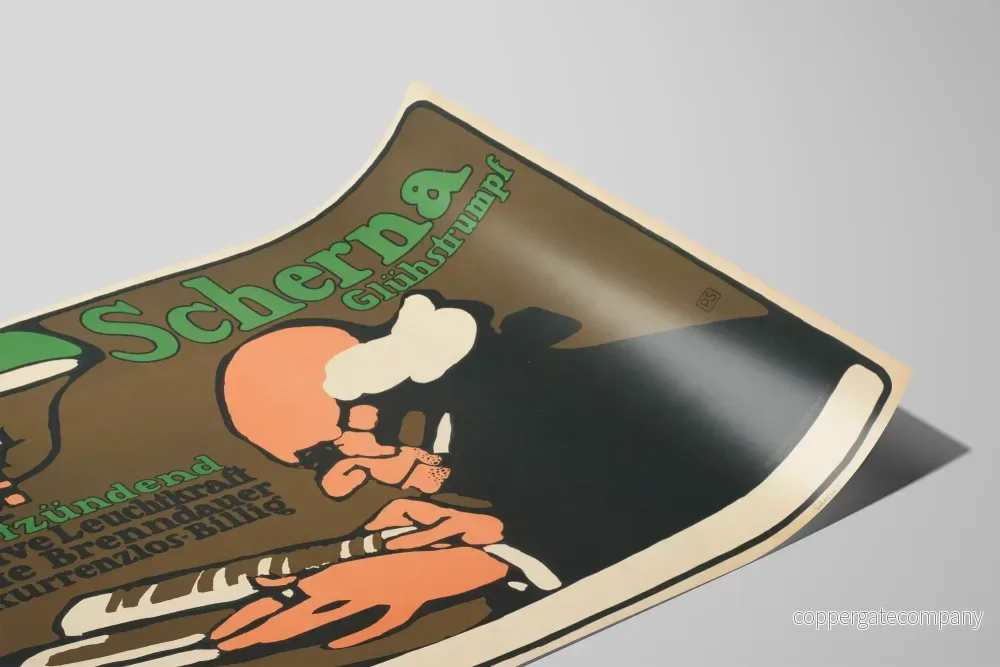 Vintageposter Scherna Glühstrumpf - Retro väggdekoration - Bild 2