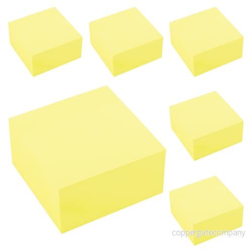 D.RECT 009326 självhäftande lappar kuber Super Sticky Notes i 76 x mm 400 ark gul 6 stycken 5902308714496