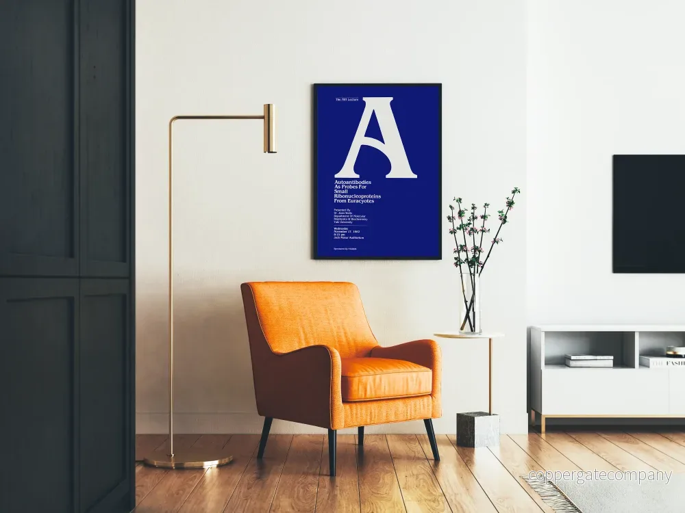Minimalistisk blå poster för läsning NIH - Bild 2