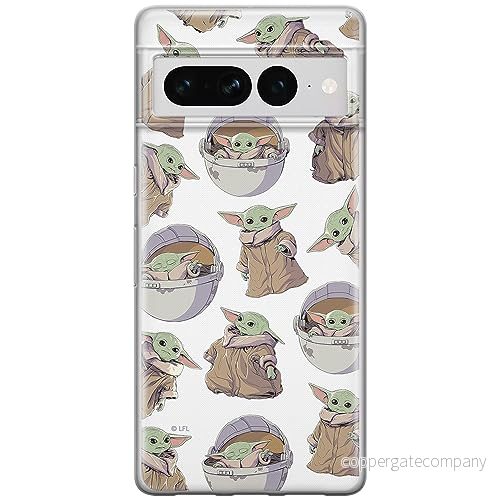 ERT GROUP mobiltelefonfodral för Google PIXEL 7 PRO originalt och officiellt licensierat Star Wars mönster Baby Yoda 028 optimalt anpassad till formen på mobiltelefonen, fodral tillverkad av TPU plast 5905795169237