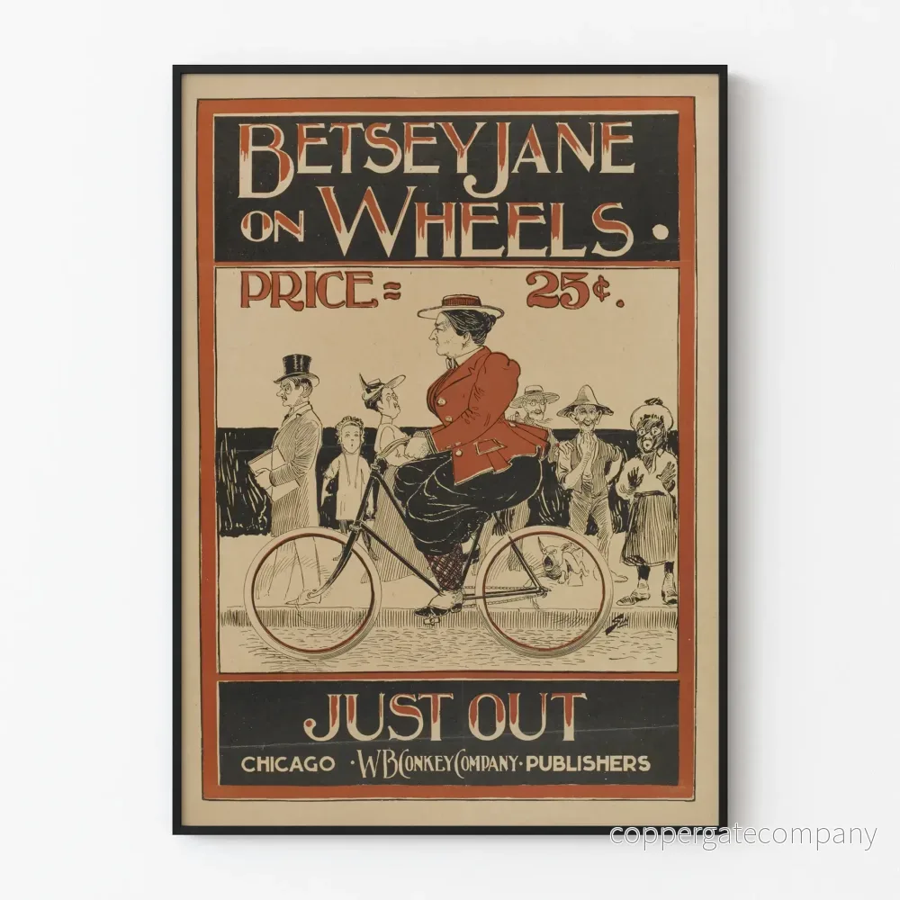 Vintageposter Betsey Jane on Wheels