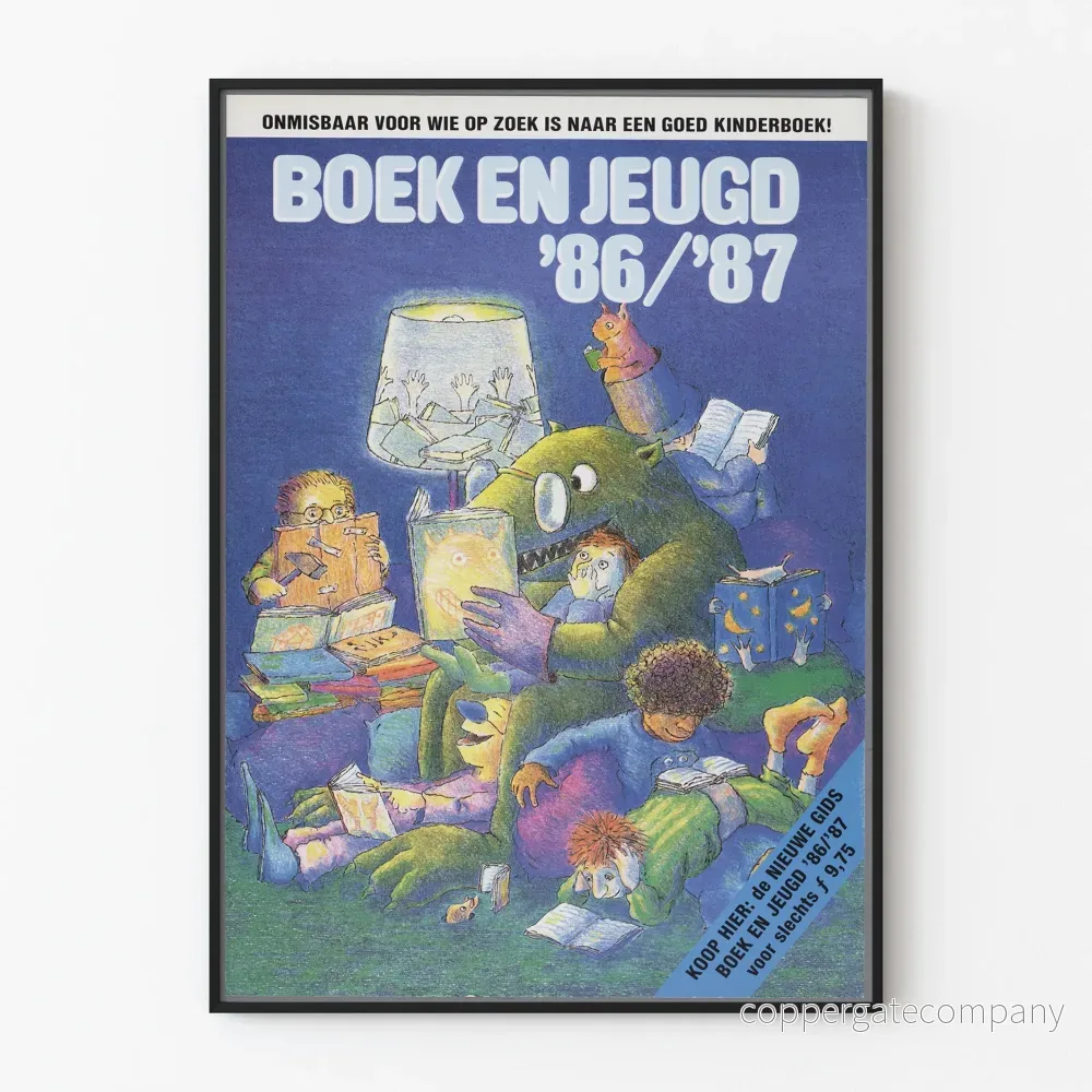 Vintageposter för Böcker och Ungdom '86/'87 - Barnrum Inredning