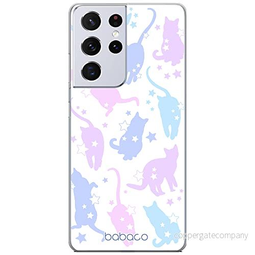 ERT GROUP mobiltelefonfodral för Samsung S21 ULTRA originalt och officiellt licensierat Babaco mönster Cats 016 optimalt anpassad till formen på mobiltelefonen, fodral tillverkad av TPU plast 5905131099594