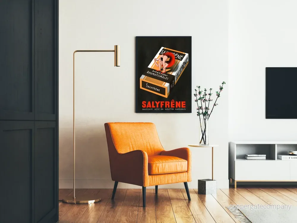 Vintageposter Salyfrêne – Retro medicinsk väggdekoration - Bild 2