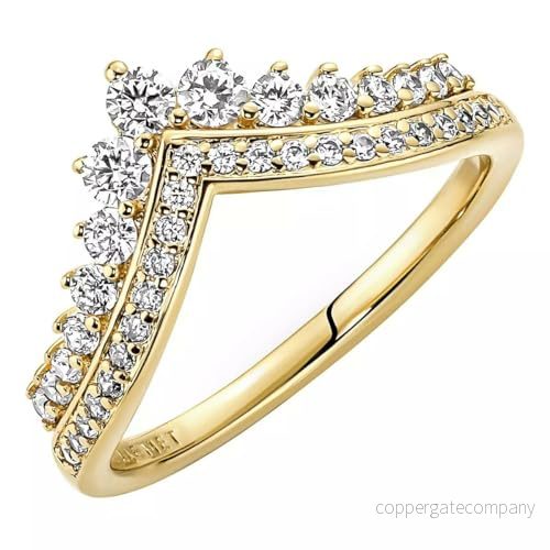 PANDORA SHINE Ring Timeless "Prinzessinnen Wünsche" 14k gelbvergoldet, Zirkonia 167736C01 54 5700302965056