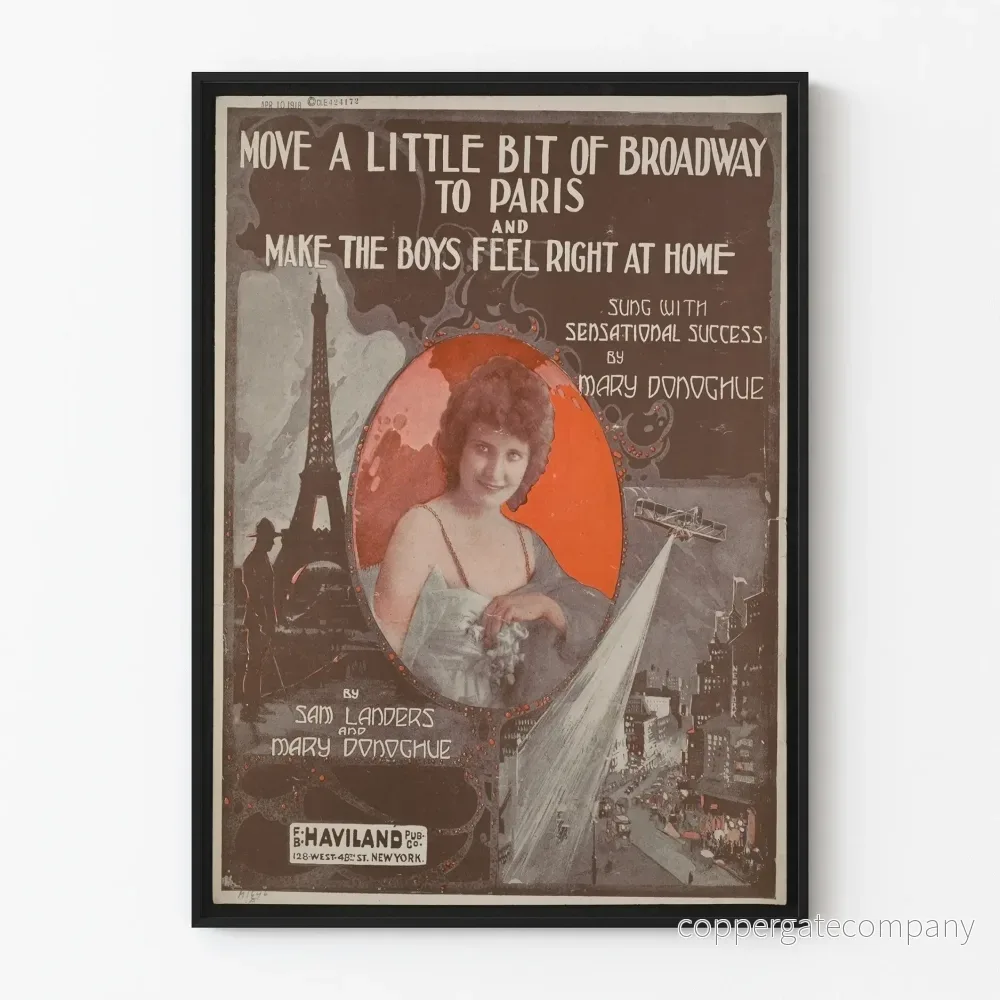Vintage Broadway-poster i Paris av Mary Donoghue