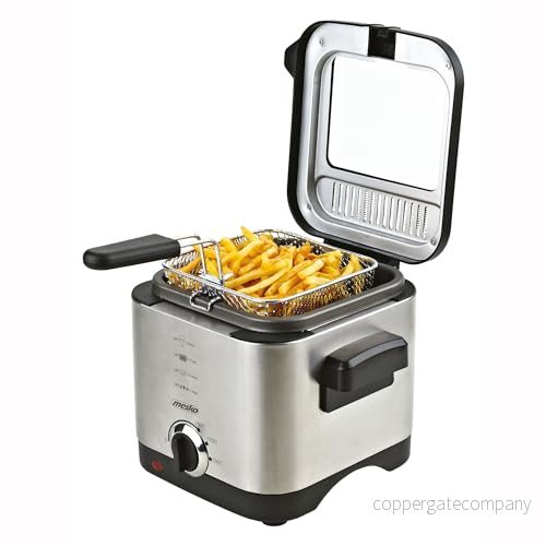 Mesko Home MS 4910, Frituregryde, 1,5 L, Enkelt, Sort, Satin stål, Dreje, Enkeltstående 5902934830829
