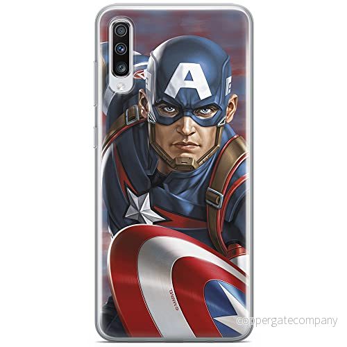 ERT GROUP mobiltelefonfodral för Samsung A70 originalt och officiellt licensierat Marvel mönster Captain America 022 optimalt anpassad till formen på mobiltelefonen, fodral tillverkad av TPU plast 5902980413984