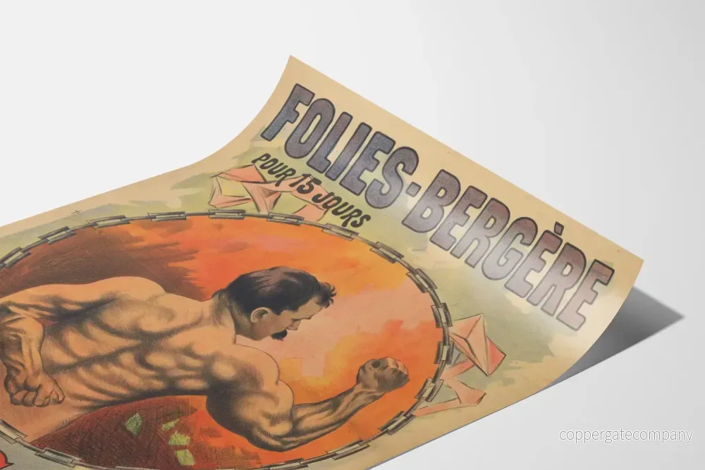 Vintageposter Folies Bergère Sampson Väggdekoration - Bild 3