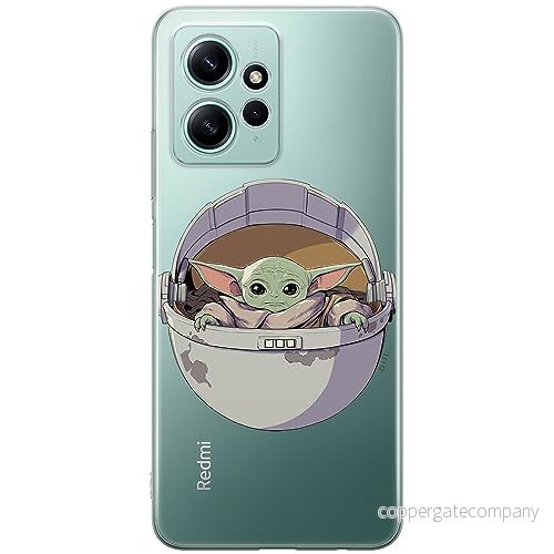 ERT GROUP mobiltelefonfodral för Xiaomi REDMI NOTE 12 4G originalt och officiellt licensierat Star Wars mönster Baby Yoda 026 optimalt anpassad till formen på mobiltelefonen, gedeeltelijk transparant 5905511943684