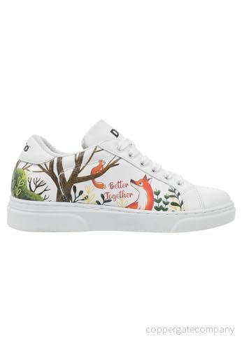 DOGO Unisex barn vegan vita sneakers bättre tillsammans mönster, Material: Polyester, 32 EU 8680544246724