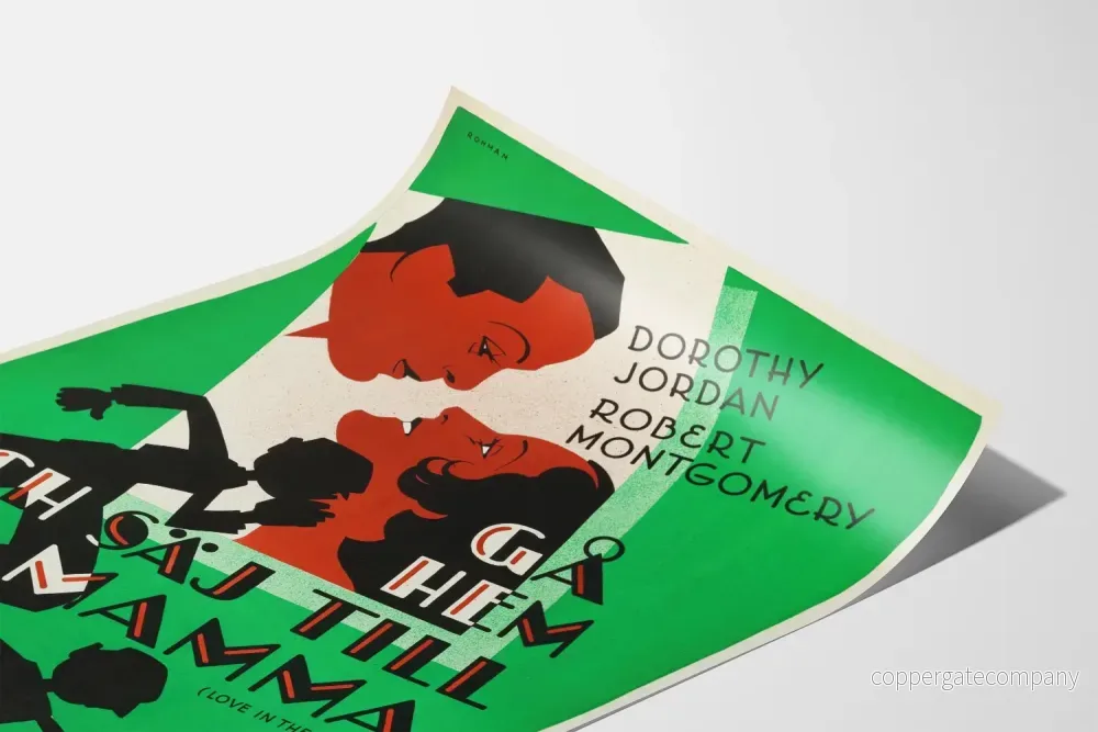 Vintageposter Love in the Rough - Retro väggdekoration - Bild 3