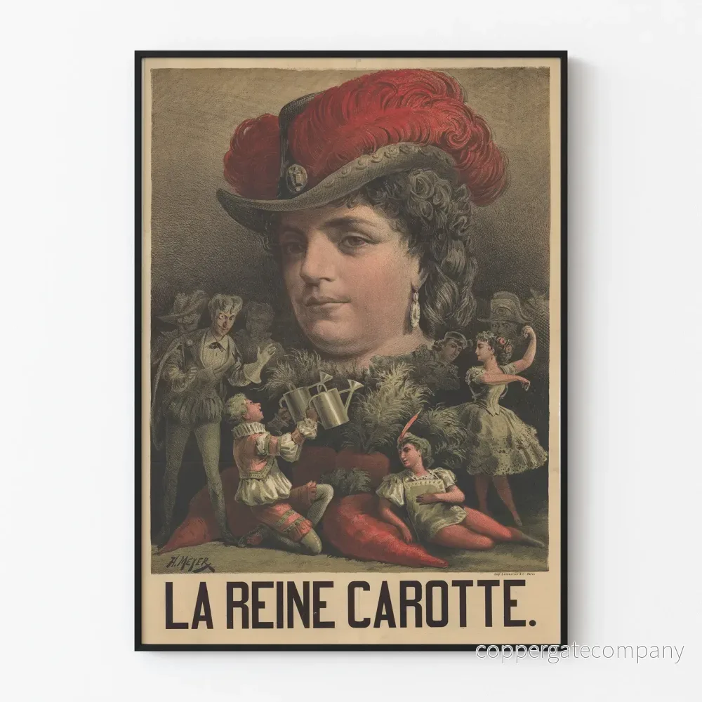 Vintageposter La Reine Carotte dekorativ och konstnärlig