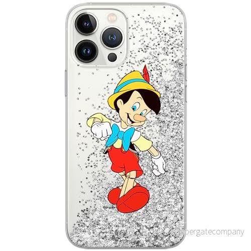 ERT GROUP mobiltelefonfodral för Apple Iphone 14 originalt och officiellt licensierat Disney mönster Pinocchio 001 optimalt anpassad till formen på mobiltelefonen, med glitter overflow effekt 5905511604134