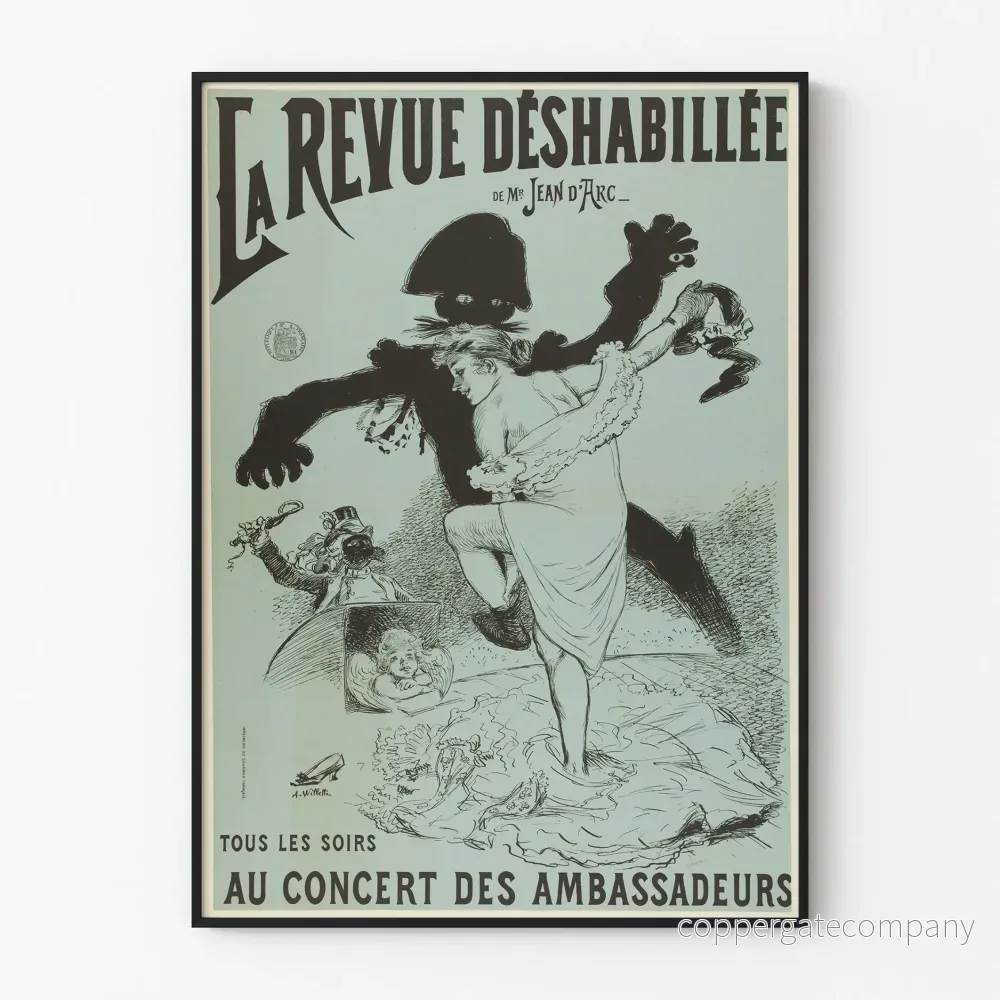 Vintageposter La Revue Déshabillée - Elegant väggdekoration