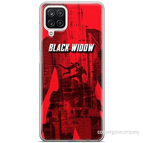 ERT GROUP mobiltelefonfodral för Samsung A12 / M12 originalt och officiellt licensierat Marvel mönster Black Widow 007 optimalt anpassad till formen på mobiltelefonen, fodral tillverkad av TPU plast 5903040104460