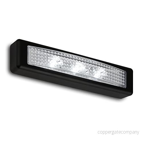 BRILONER LED Push Light, Underskåpslampa, Skåpslampa, Självhäftande, Svart 4002707423386