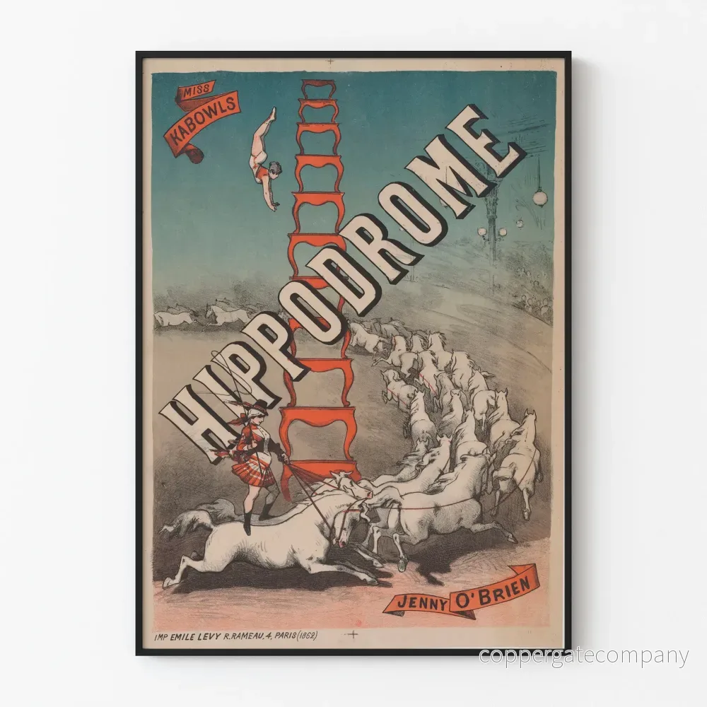 Hippodromposter Miss Kabowls Jenny O’Brien – Vintage väggdekoration Hippodromposter Miss Kabowls Jenny O’Brien – Vintage väggdekoration