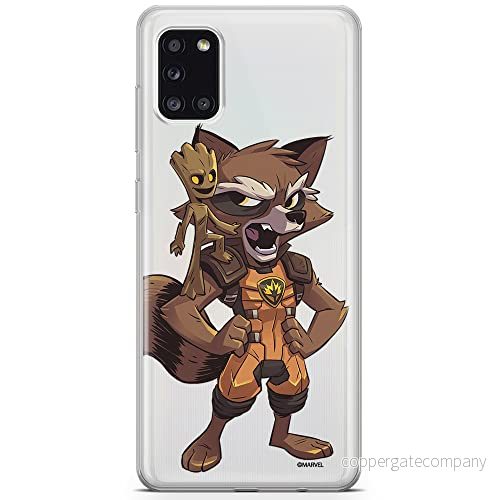 ERT GROUP mobiltelefonfodral för Samsung A31 originalt och officiellt licensierat Marvel mönster Guardians of the Galaxy 018 optimalt anpassad till formen på mobiltelefonen, gedeeltelijk transparant 5903040214770