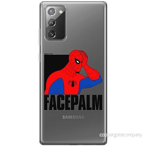 ERT GROUP mobiltelefonfodral för Samsung GALAXY NOTE 20 originalt och officiellt licensierat Marvel mönster Spider Man 029 optimalt anpassad till formen på mobiltelefonen, gedeeltelijk transparant 5905795005603