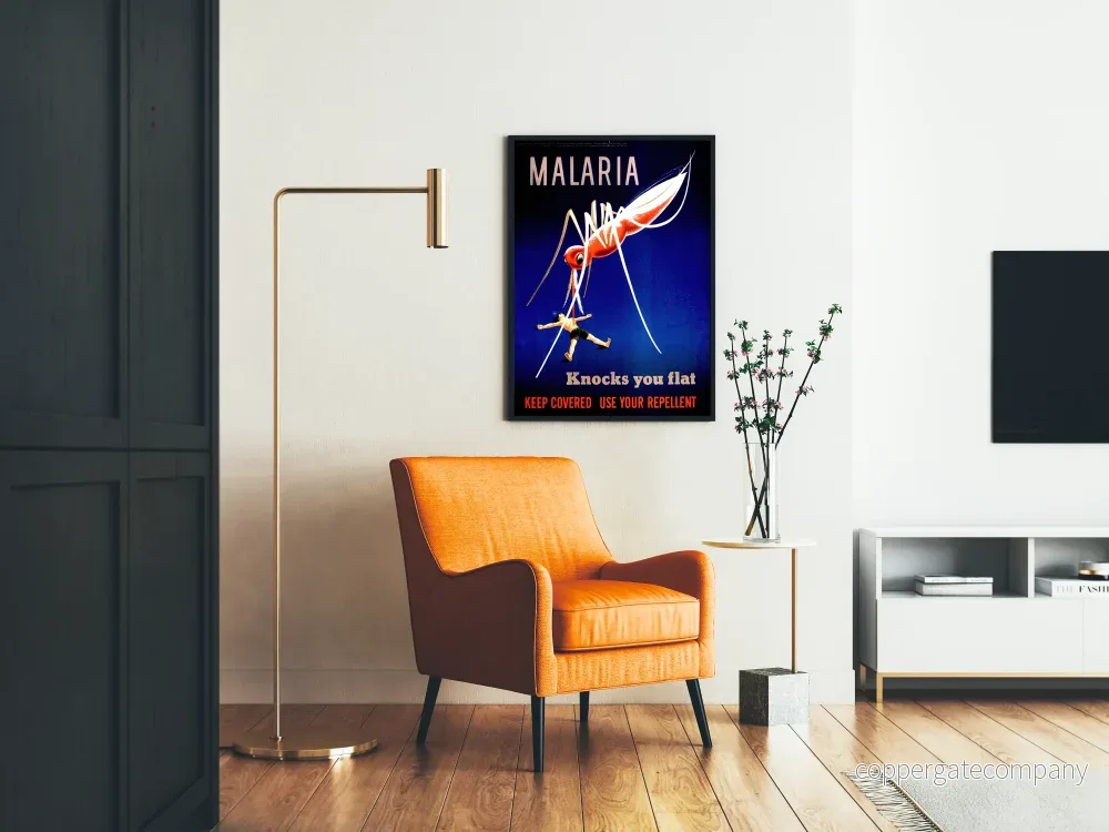 Vintage affisch mot malaria väggdekoration - Bild 2