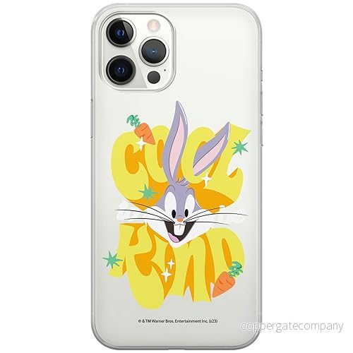 ERT GROUP mobiltelefonfodral för Iphone 12 PRO MAX originalt och officiellt licensierat Looney Tunes mönster Bugs 014 optimalt anpassad till formen på mobiltelefonen, gedeeltelijk transparant 5905795076061