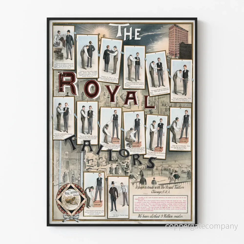 Vintageposter The Royal Tailors för elegant väggdekoration