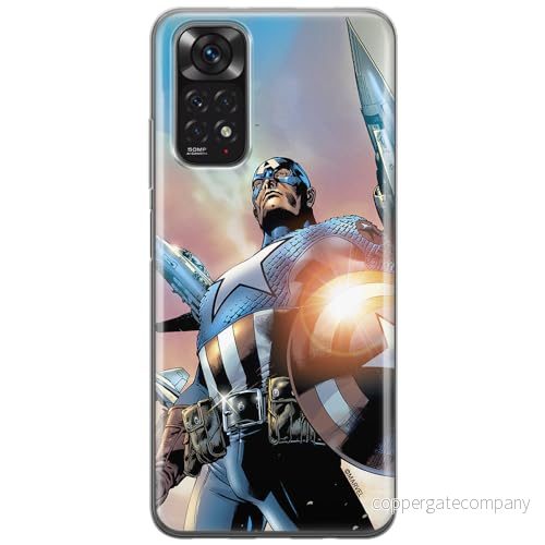 ERT GROUP mobiltelefonfodral för Xiaomi REDMI NOTE 11S 4G / 11 originalt och officiellt licensierat Marvel mönster Captain America 015, fodral tillverkad av TPU plast 5905511553999