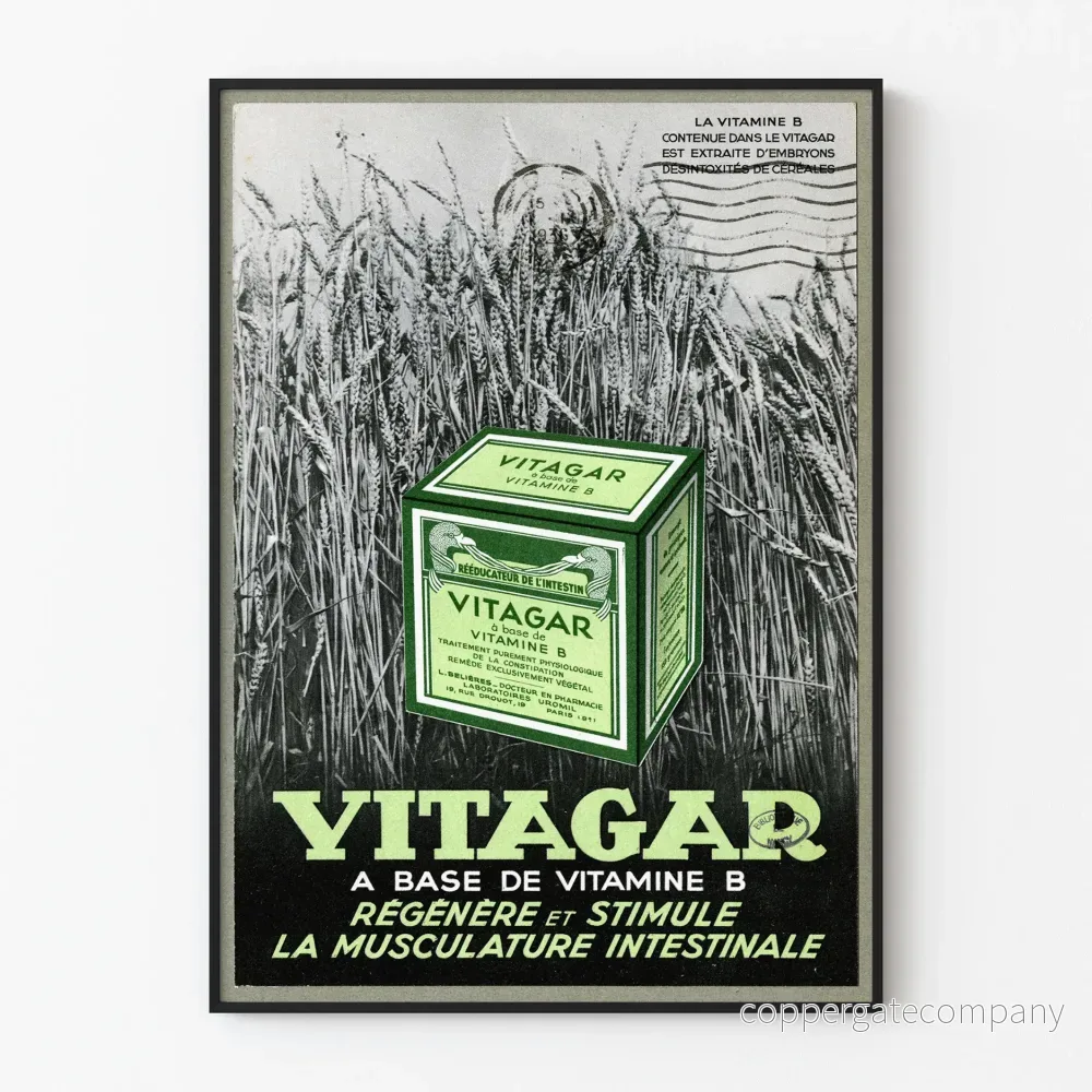 Vintage reklamposter Vitagar vitamin B