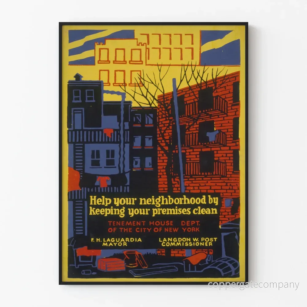 Vintage affisch för medvetenhet om stadens renlighet i New York