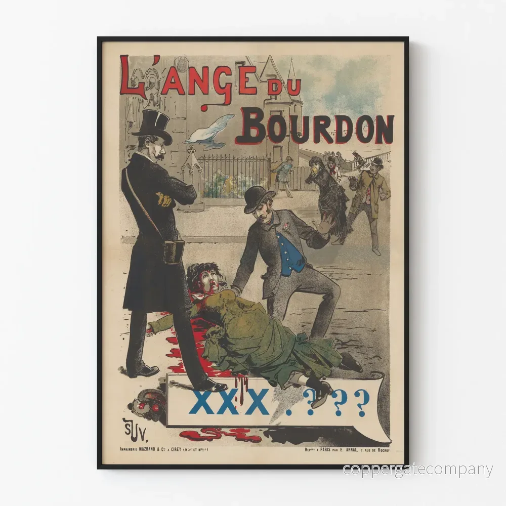 Vintageposter mord - L’Ange du Bourdon