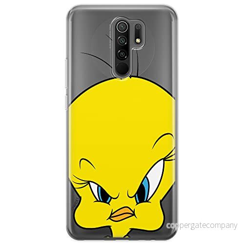 ERT GROUP mobiltelefonfodral för Xiaomi REDMI 9 originalt och officiellt licensierat Looney Tunes mönster Tweety 002 optimalt anpassad till formen på mobiltelefonen, gedeeltelijk transparant 5903040290743