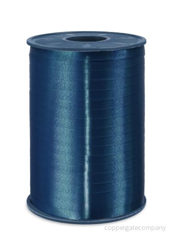 C.E. Pattberg AMERICA Gåvolocktband mörkblå, 546 meter ballongband för presentförpackning, 0,5 cm bredd, tillbehör dekoration och hantverk, dekorationsband presenter 4009236502964