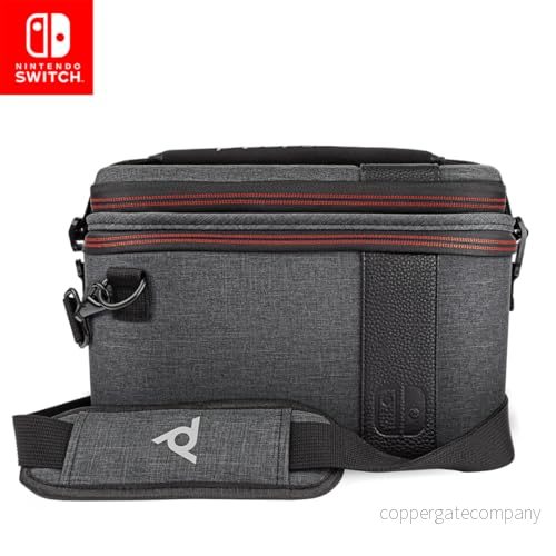 PDP Gaming Pull N Go Travel Case Elite Edition 2 in 1 med Removable Compartments: Grey Nintendo Switch 708056066048