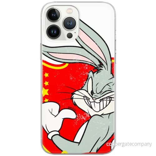 ERT GROUP mobiltelefonfodral för Apple Iphone 5/5S/SE originalt och officiellt licensierat Looney Tunes mönster Bugs 010 Vit anpassad till formen på mobiltelefonen, fodral tillverkad av TPU plast 5903040846711