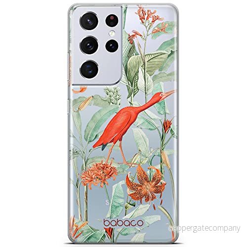 ERT GROUP mobiltelefonfodral för Samsung S21 ULTRA originalt och officiellt licensierat Babaco mönster Flowers 049 optimalt anpassad till formen på mobiltelefonen, gedeeltelijk transparant 5905131343031
