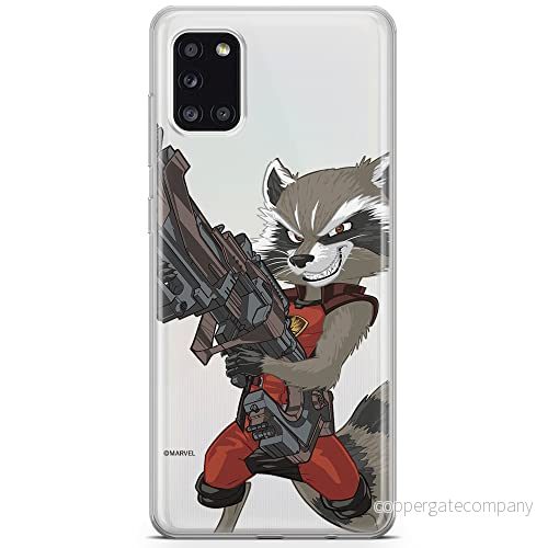 ERT GROUP mobiltelefonfodral för Samsung A31 originalt och officiellt licensierat Marvel mönster Rocket 008 optimalt anpassad till formen på mobiltelefonen, gedeeltelijk transparant 5903040214633