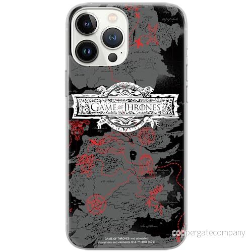 ERT GROUP mobiltelefonfodral för Iphone 13 PRO originalt och officiellt licensierat Game of Thrones mönster 010 Vit optimalt anpassad, fodral tillverkad av TPU plast 5903932860986
