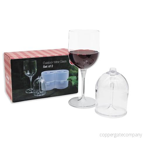Winkee Original 2 vinglas To Go I snygg vinnjutning för resor ca. 320 ml Festival tillbehör med praktisk låda 4260348478374