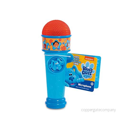 Famosa Blue and Tips, blå mikrofon, hundleksak, Blues Clues, med sången i teckningsserien för pojkar och flickor från 3 år, flerfärgad 8056379117032