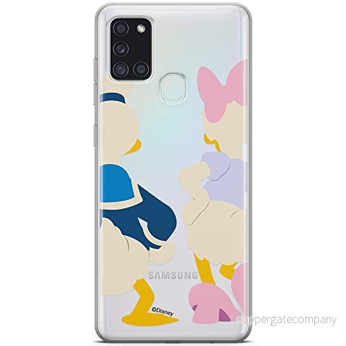 ERT GROUP mobiltelefonfodral för Samsung A21s originalt och officiellt licensierat Disney mönster Donald & Daisy 001 optimalt anpassad till formen på mobiltelefonen, gedeeltelijk transparant 5903040262672