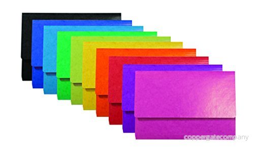 Exacompta 265 gsm Iderama dokumentplånböcker Foolscap BLANDAT 5016196255563