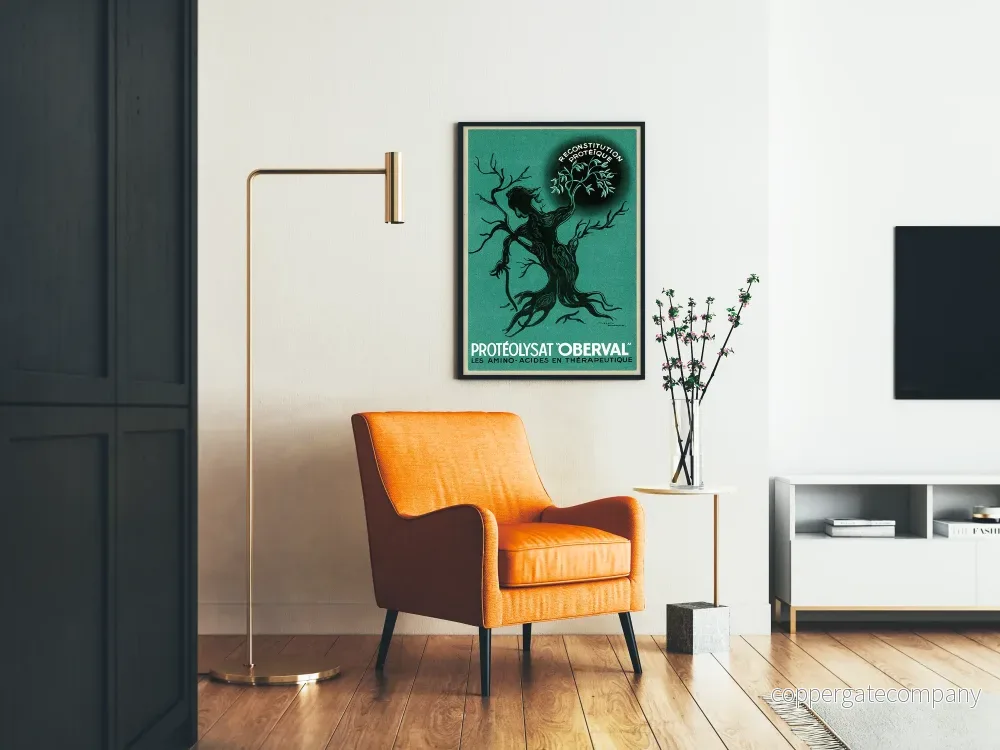 Vintageposter Protéolysat Oberval - Retro väggdekoration - Bild 2