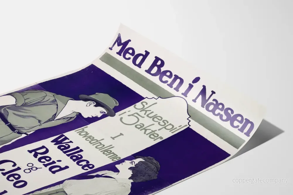 Vintageposter Med Ben i Næsen med Wallace Reid och Cleo Ridgely - Bild 3