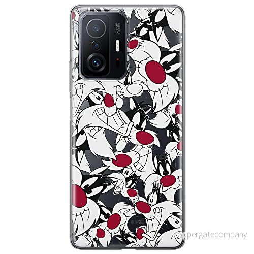 ERT GROUP mobiltelefonfodral för Xiaomi 11T 5G / PRO originalt och officiellt licensierat Looney Tunes mönster Sylvester 004 anpassad till formen på mobiltelefonen, gedeeltelijk transparant 5904805556494