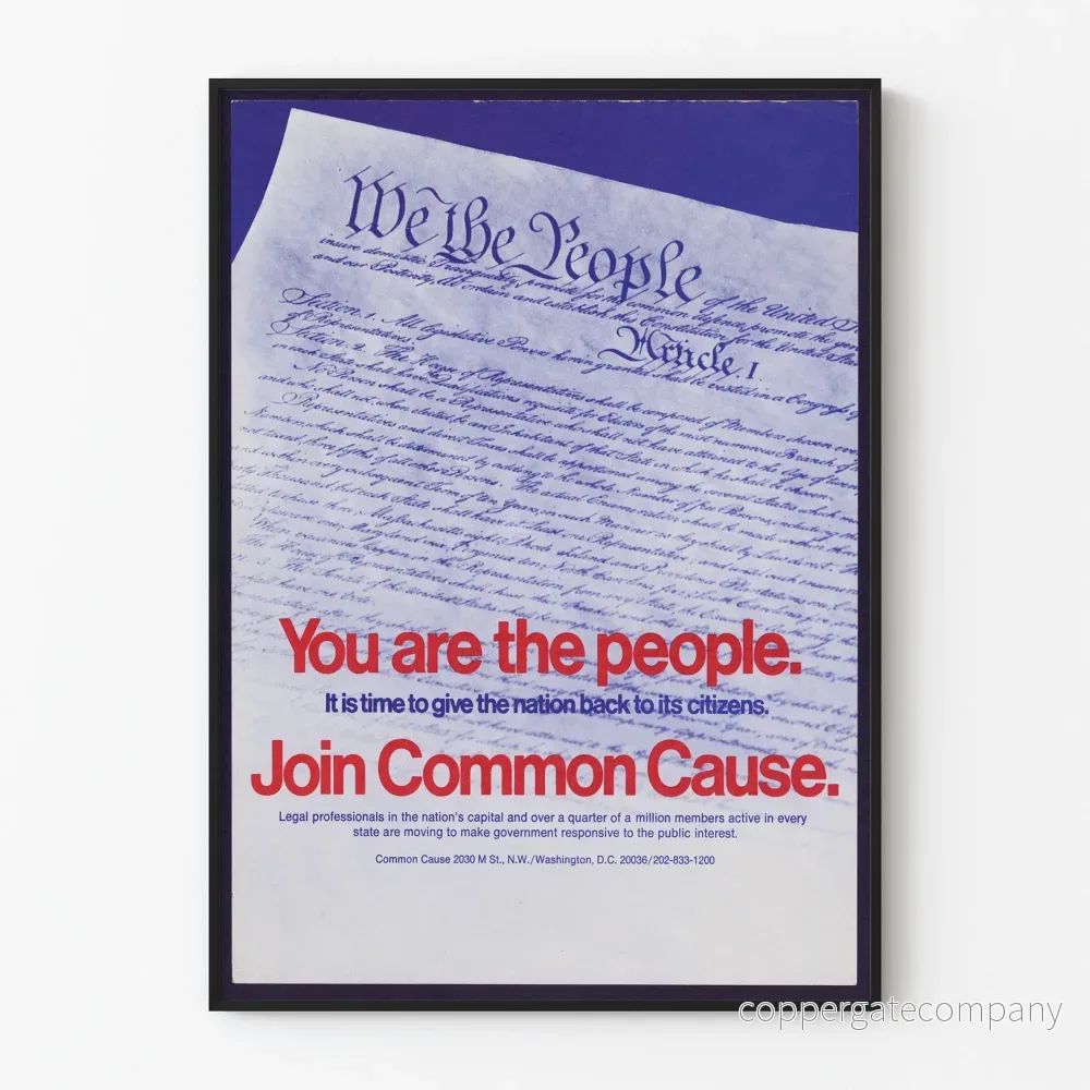 Poster We the People - Uppmaning till medborgarengagemang
