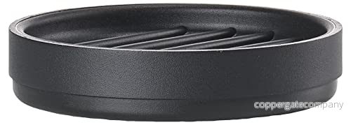 Zone Denmark Rim tvålkopp, förvaring och droppbricka för fasta tvålar, rund, diameter 10,8 cm, höjd 2,3 svart 5722000146483